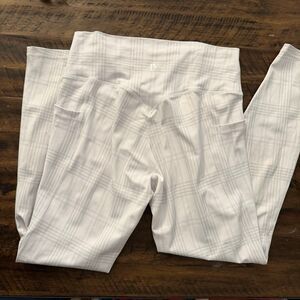 White plaid Buffbunny leggings